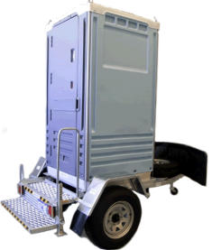 portable toilets on trailers